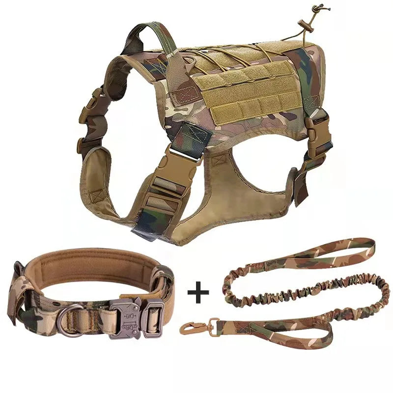 Military Tactical Dog Harness & Leash Set