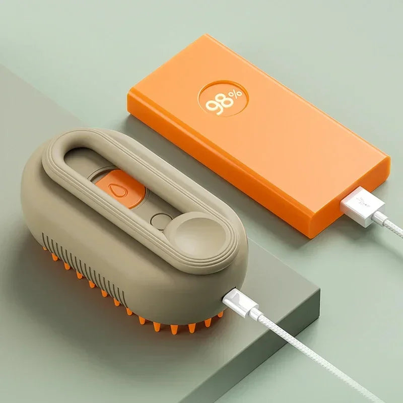3-in-1 Steam Spray Pet Hair Removal & Massage Brush