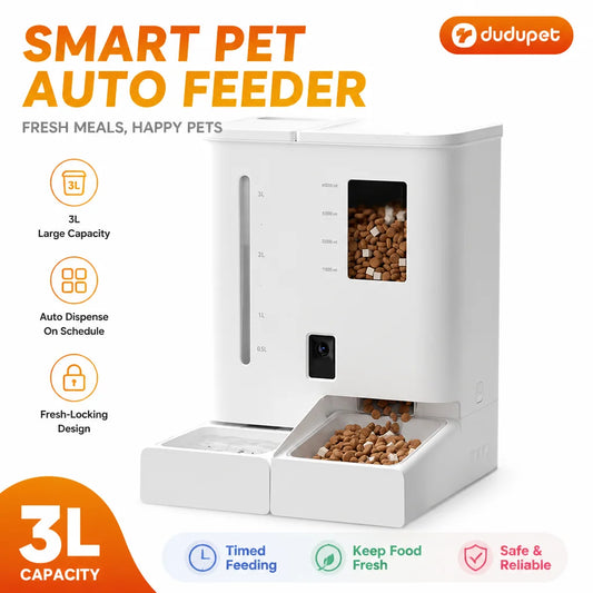 FurStar 2-in-1 Smart Pet Feeder & Water Dispenser with Camera