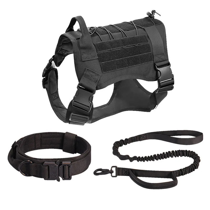 Military Tactical Dog Harness & Leash Set