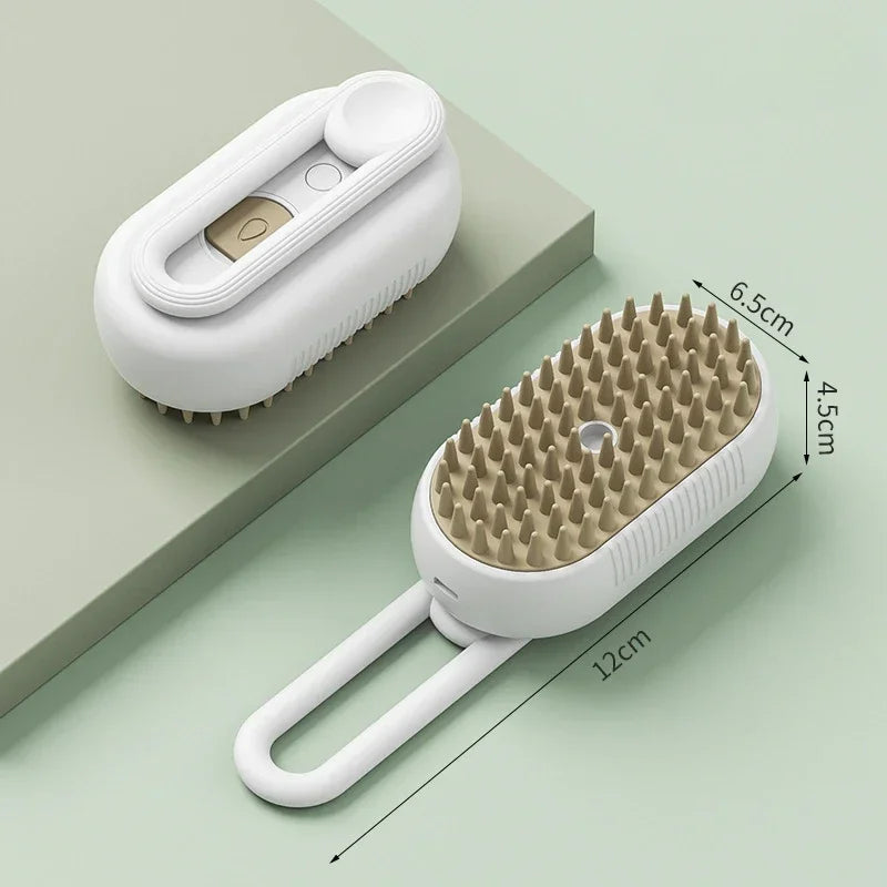 3-in-1 Steam Spray Pet Hair Removal & Massage Brush
