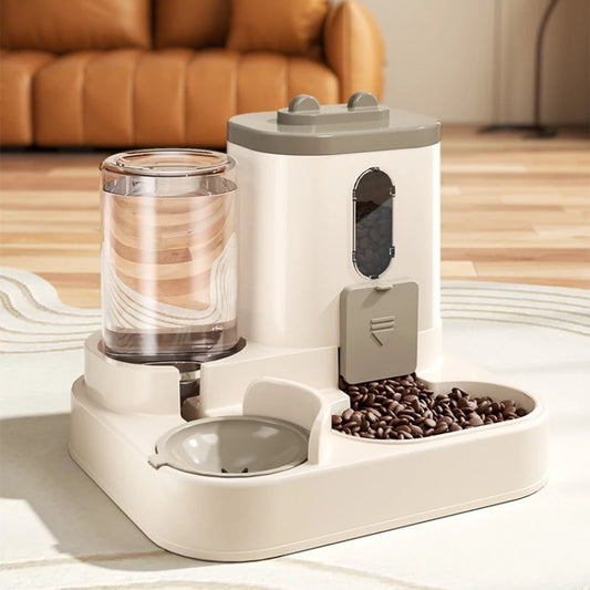 Spill-Proof Pet Feeder & Water Fountain Combo
