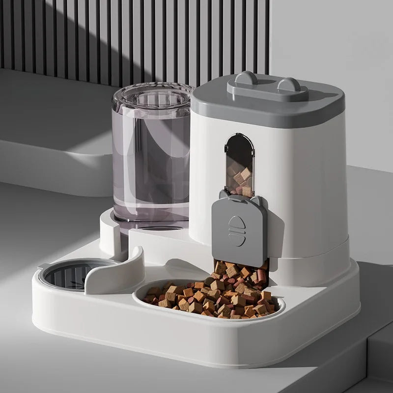 Spill-Proof Pet Feeder & Water Fountain Combo