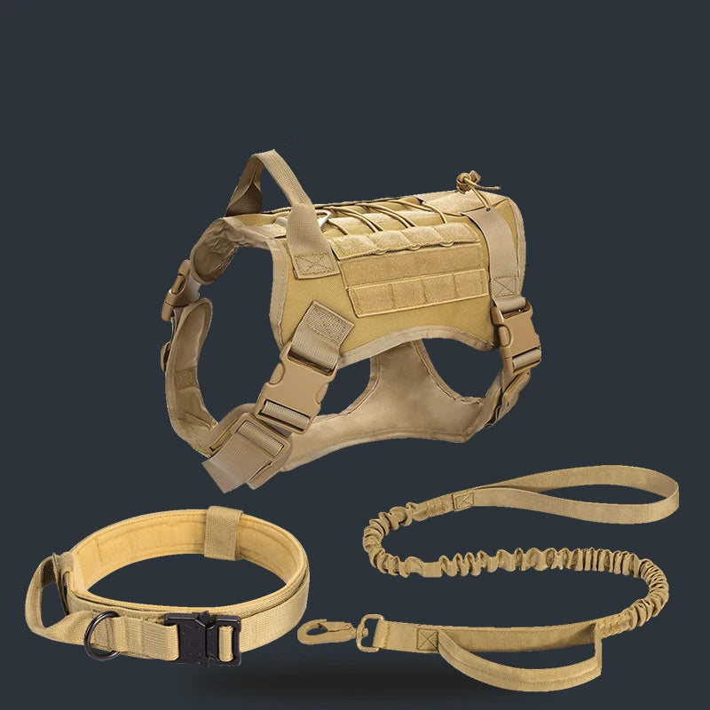 Military Tactical Dog Harness & Leash Set