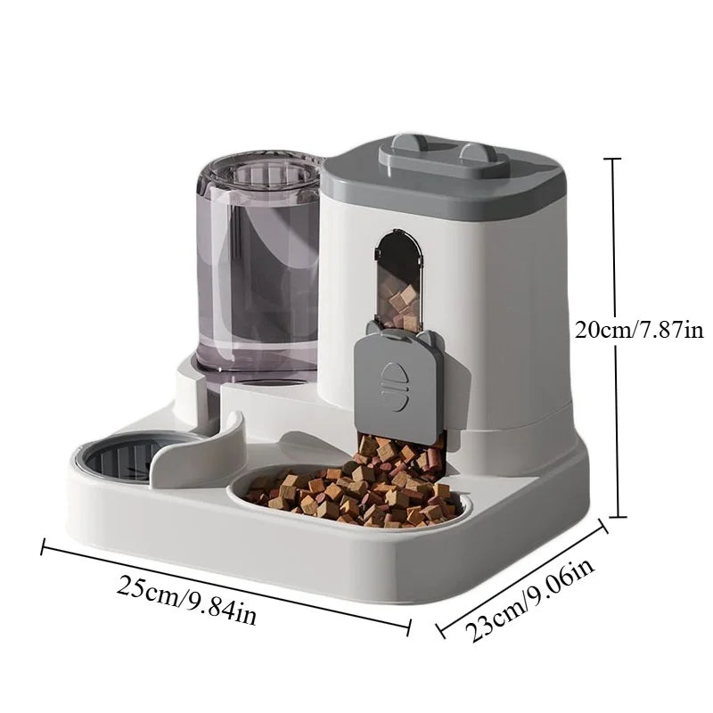 Spill-Proof Pet Feeder & Water Fountain Combo
