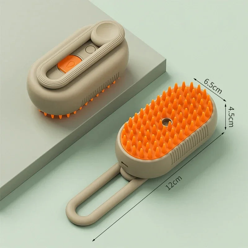 3-in-1 Steam Spray Pet Hair Removal & Massage Brush