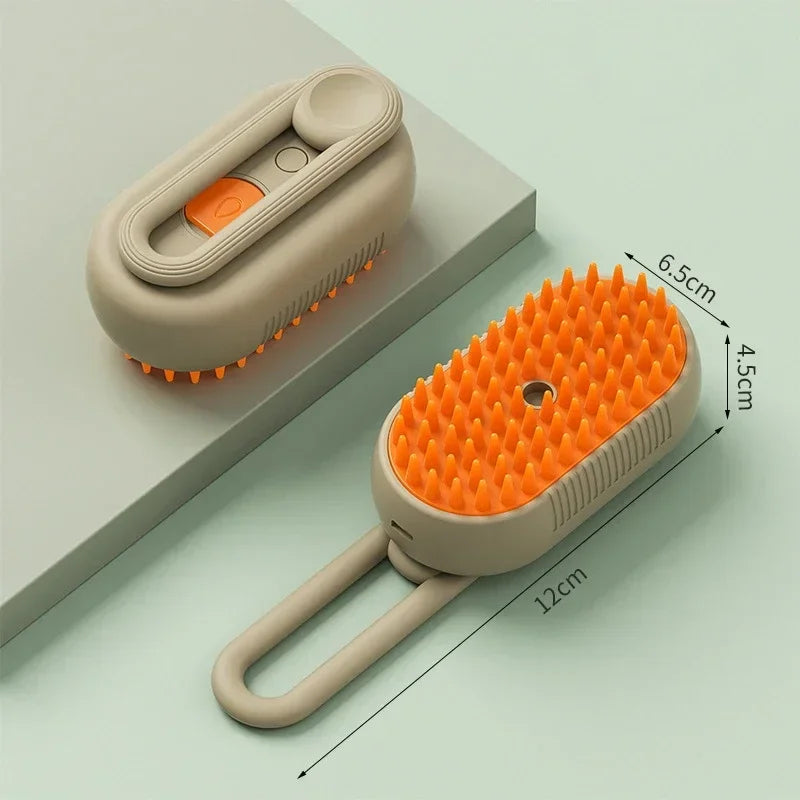 3-in-1 Steam Spray Pet Hair Removal & Massage Brush