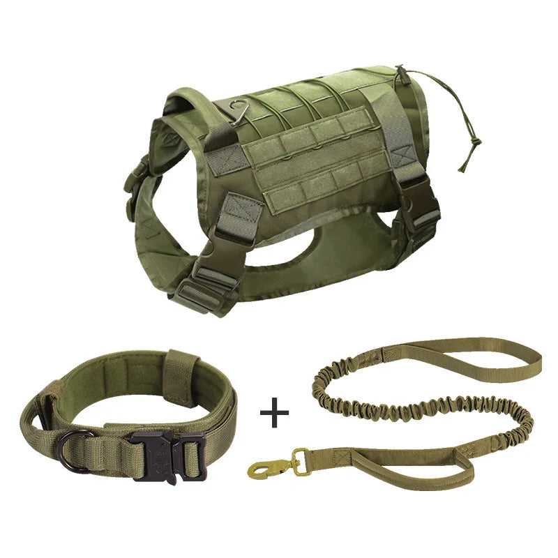 Military Tactical Dog Harness & Leash Set